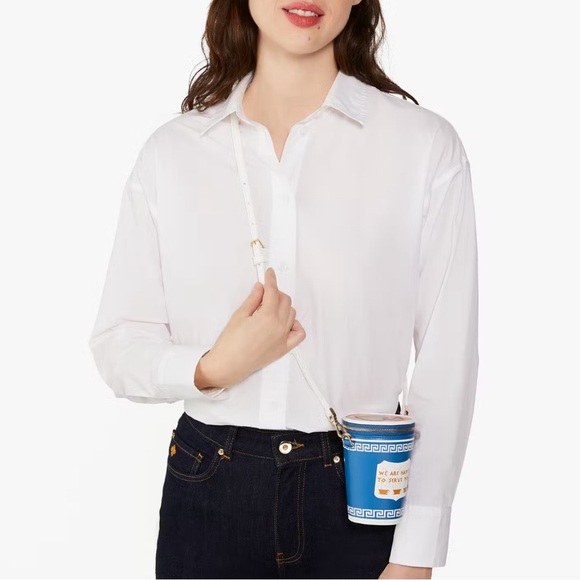 NWT Kate Spade Coffee 3D Break bag. - Picture 3 of 4